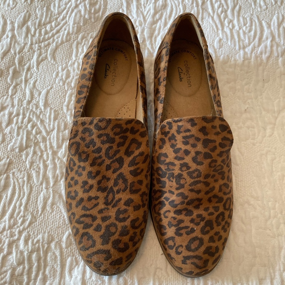 Clarks Leopard Print Trish Loafer